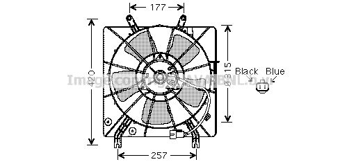 AVA QUALITY COOLING Вентилятор, охлаждение двигателя HD7518